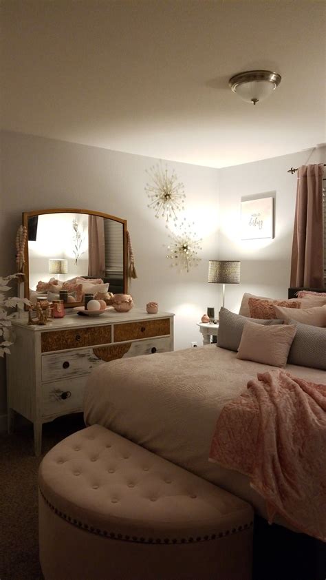 Pink Grey Bedroom Aesthetic - Design Corral