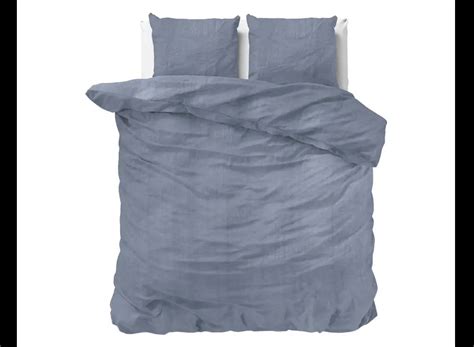 Dreamhouse Dekbedovertrek Stone Washed Blauw Katoen TrendyBed