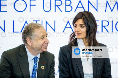 Jean Todt FIA President And Virginia Elena Raggi Mayor Of Rome In