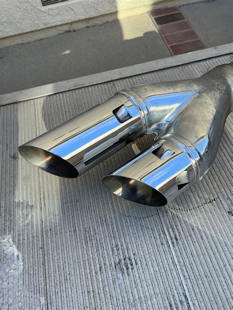 2022 f250 CC SB diesel exhaust (chrome dual tips) - Ford Truck