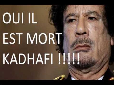 Kadhafi Est Mort Youtube