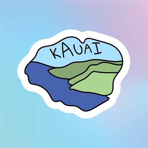 Hawaiian Islands Sticker Pack Maui Vinyl Sticker Big Island Etsy