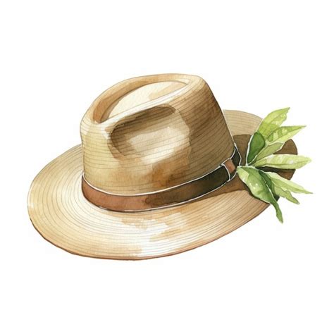 Premium Photo A Delicate Garden Hat A Lively Watercolor Illustration