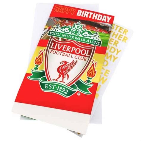 Score A Winner With The Liverpool Fc Personalised Birthday Card A