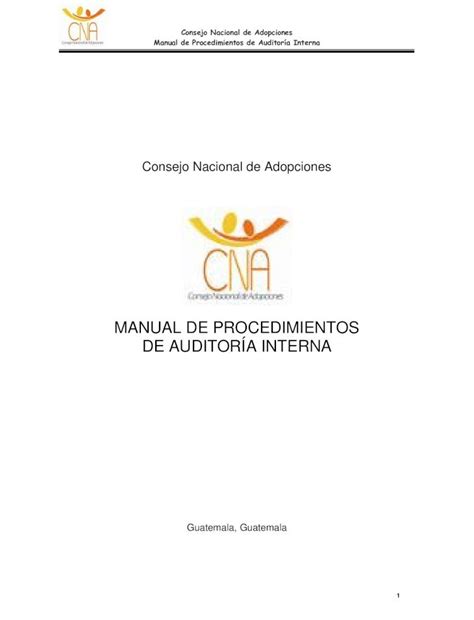 Pdf Manual De Procedimientos De Auditor A Pdf File Rea De Almac N E