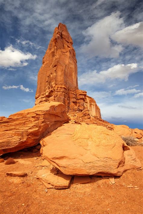 Pinnacle Peak Rock Formation In Desert Landscape Stock Image - Image of ...