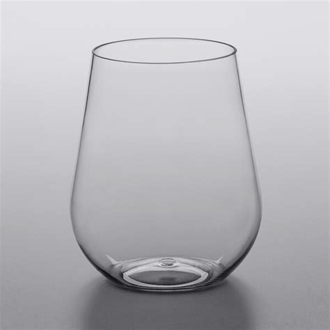 Visions 14 Oz Heavy Weight Clear Plastic Stemless Wine Glass 64 Case