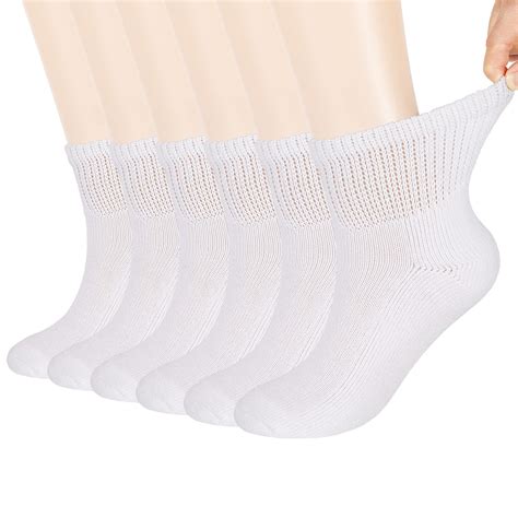 Md Footthera Womens Diabetic Seamless Quarter Socks Non Binding Top