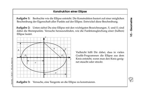 Konstruktion Einer Ellipse