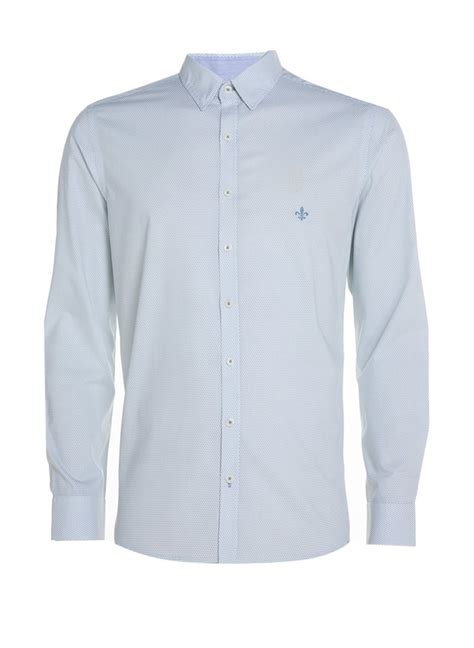 Camisa Comfort Mini Print Dudalina Masculina Camisa