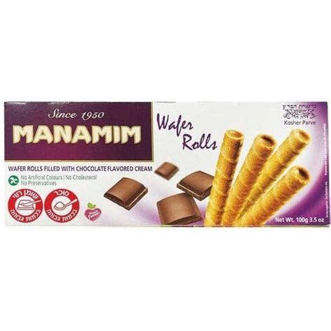 Chocolate Wafer Rolls 35 Oz Manamim Shopgalil