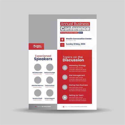 Conference Flyer Design Digital Marketing Webinar Corporate Business