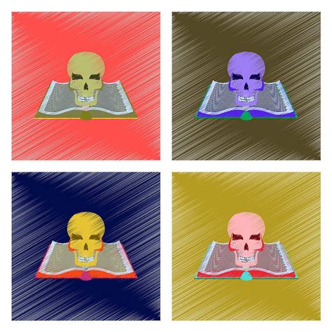 Assembly Flat Shading Style Icon Book Skull Vector Ai Eps Uidownload