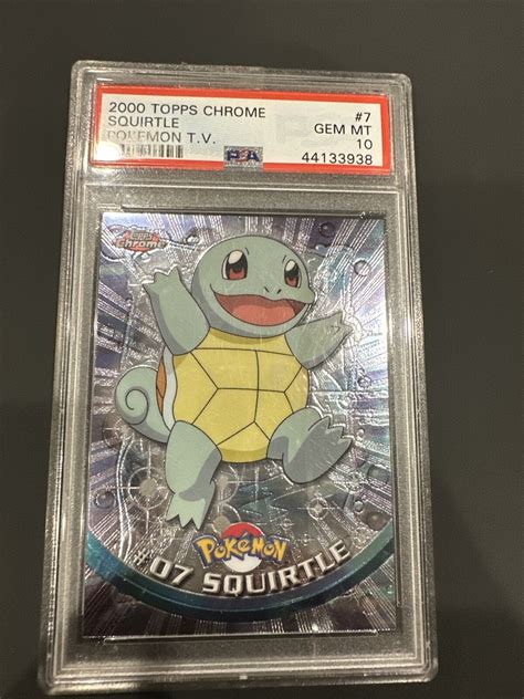 2000 Topps Chrome Pokemon Card SQUIRTLE 7 GEM MINT PSA 10 EBay