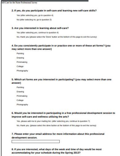 11 Nurse Survey Templates In Pdf Doc