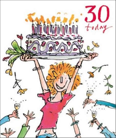 Quentin Blake 30th Birthday Greeting Card Cards Love Kates