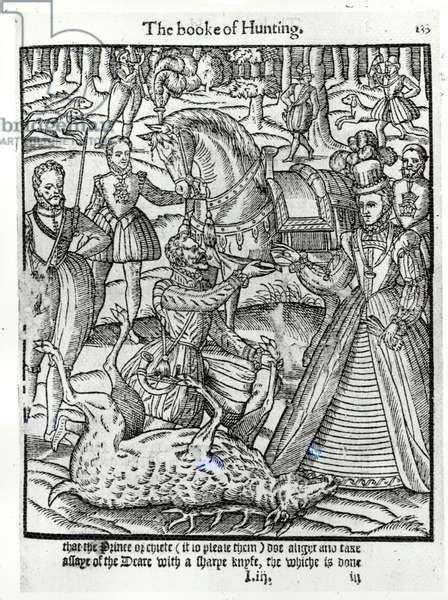 The Booke Of Hunting Elizabeth I Woodcut Tudor