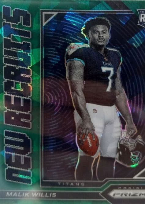 Malik Willis Prizm Nr New Recruits Green Ice Price Guide