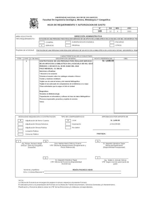 Total Imagen Modelo De Requerimiento De Bienes En Excel Abzlocal Mx