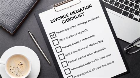 Divorce Mediation Checklist Ogborne Law Plc