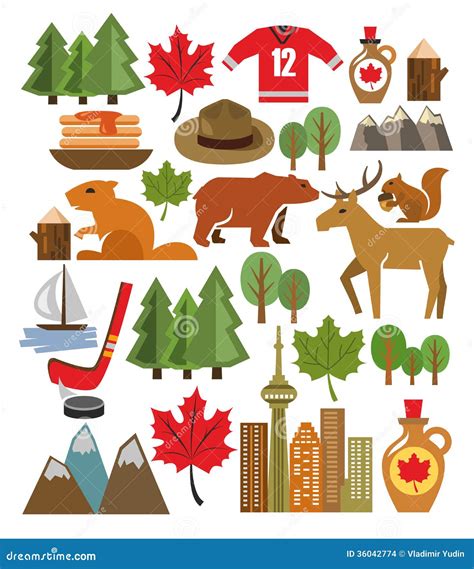 Vector Canada Icon Set Stock Images Image 36042774