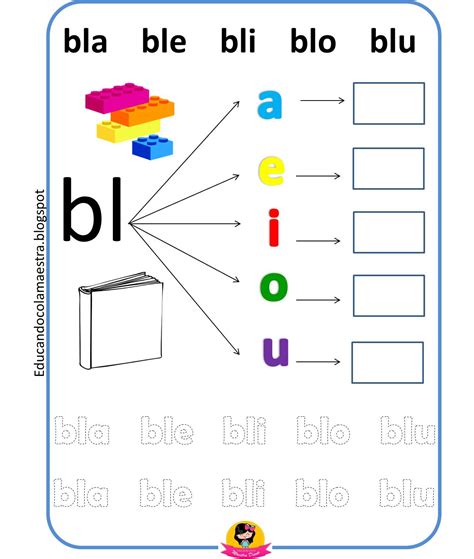 Educando Con La Maestra Mi Silabario Parte 3 Silabas Trabadas Images