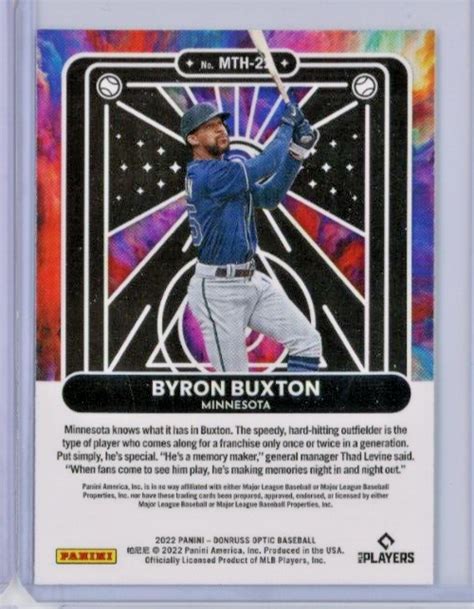 2022 Donruss Optic Mythical MTH 21 Byron Buxton Minnesota Twins