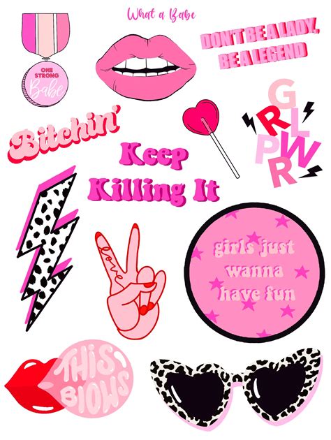 What A Babe 12pc Sticker Pack Etsy