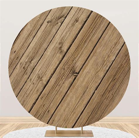 Amazon Renaiss 7x7ft Wooden Board Round Backdrop Covers For