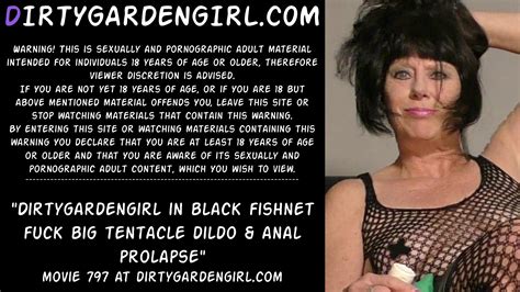 Dirtygardengirl Black Fishnet Fuck Big Tentacle Dildo Thisvid