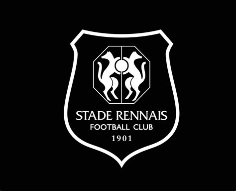 Stade Rennais FC Club Symbol Logo White Ligue 1 Football French ...