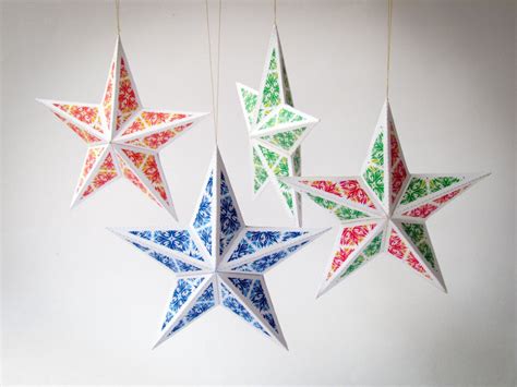 DIY Christmas Star Ornaments 8 DIY Holiday Ornaments - Etsy