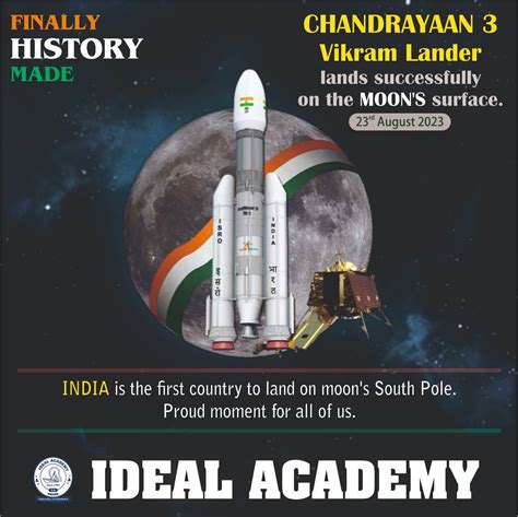 Chandrayaan 3 Vikram Lander Lands Successfully On The Moons Surface