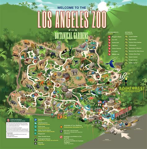 La Zoo Map | Color 2018