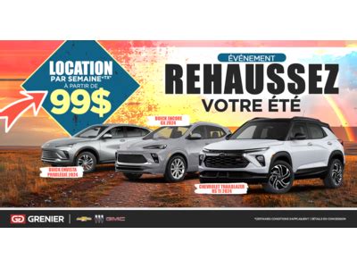 Grenier Chevrolet Buick GMC Offres spéciales à Terrebonne