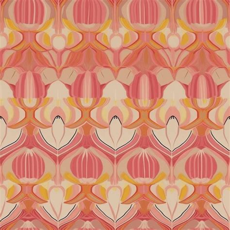 Premium Photo A Close Up Of A Pattern Of Pink And Orange Flowers