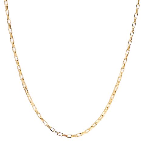 Gold Box Chain Necklace, 18 Chain, Box Chain, Simple Box, 57% OFF