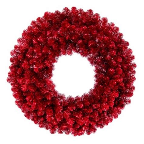 36 Deluxe Red Tinsel Wreath 275T, 1 - Kroger