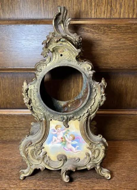 ANTIQUE ANSONIA GOLD Gilt Art Nouveau Rococo Style Mantle Clock Case G