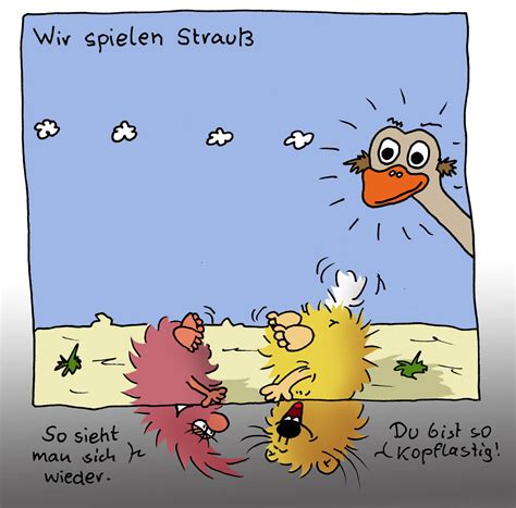 Vogel Strauß Kopf Im Sand Comic Strauß Putting Den Kopf In Den Sand