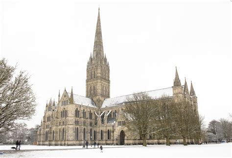 Salisbury Cathedral Winter Scene Fine Art Print By Ian Etsy