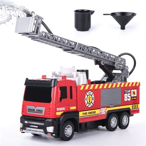 Fire Truck Toy Metal Cab Fire Engine Truck With Lights And Siren