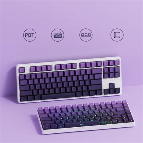 Gradient Keycap Set With Puller Pbt Oem Profile Keycaps For Mechanical