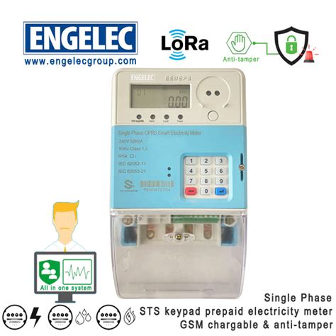 Single Phase Keypad Sts Token Prepaid Electricity Meter Gsm Remote