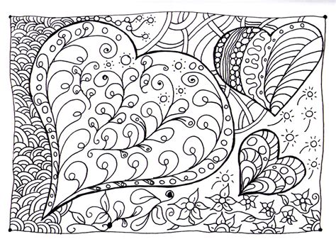 Heart Zen Anti Stress Zen Coloring Pages For Adults