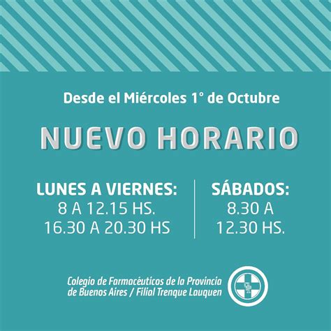 Que Horas Abre A Farmacia - DESDE OCTUBRE, LAS FARMACIAS TIENEN NUEVO HORARIO - DataTrenque