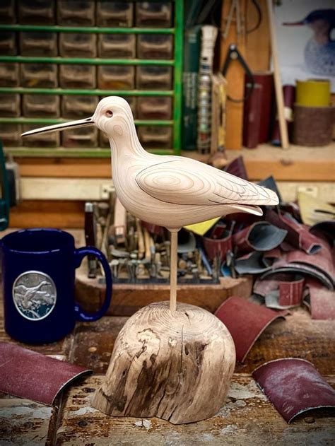 Mark Daisey Dowitcher Shorebird Decoy Bird Carving Decoy Carving