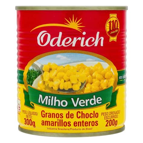 Milho Verde Em Conserva Oderich Lata 200g Mercadolivre