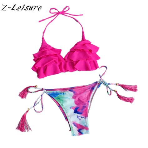 Brazilian Bikini Sexy Women Biquini Halter Swimwear Black Maillot De Bain Summer Swimsuit