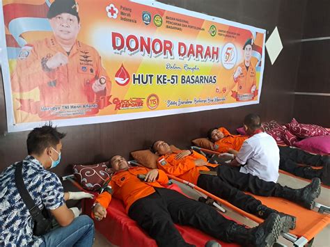 Rangkaian Hut Basarnas Kantor Sar Palu Donor Darah Massal Radar Sulteng